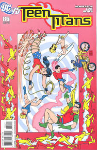 Cover Thumbnail for Teen Titans (DC, 2003 series) #86 [Mike Allred DC 75th Anniversary Cover]