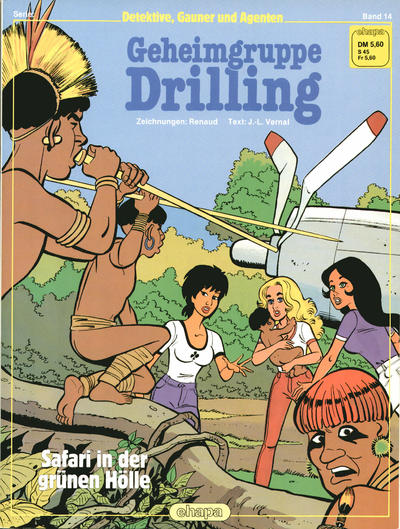 Cover for Detektive, Gauner und Agenten (Egmont Ehapa, 1982 series) #14 - Geheimgruppe Drilling - Safari in der grünen Hölle