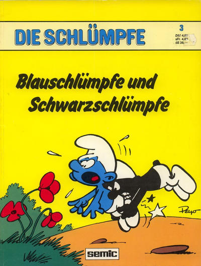 Cover for Die Schlümpfe (Carlsen Comics [DE], 1982 series) #3 - Blauschlümpfe und Schwarzschlümpfe