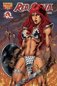 Cover Thumbnail for Red Sonja (Dynamite Entertainment, 2005 series) #27 [Ron Adrian Foil Cover]