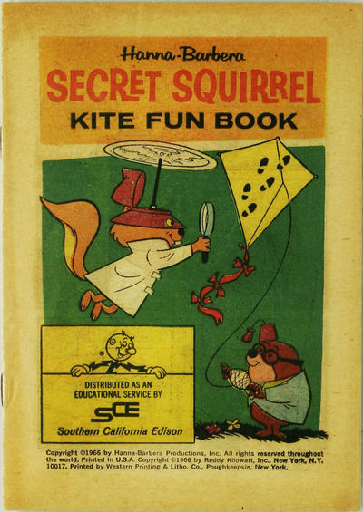 Cover for Secret Squirrel Kite Fun Book (Western, 1966 series) #[nn] [Southern California Edison with Reddy Variant]