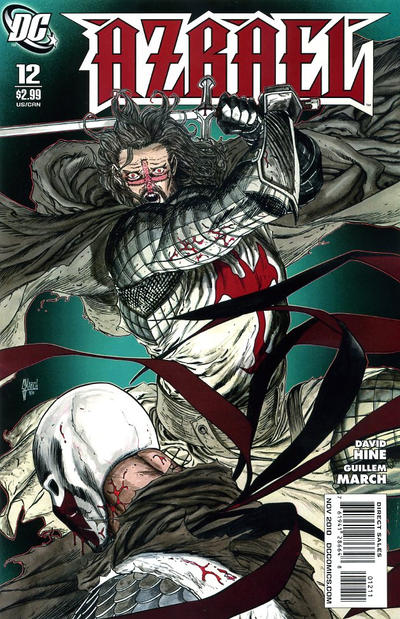Cover for Azrael (DC, 2009 series) #12