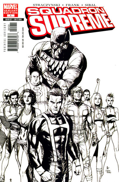 Cover for Squadron Supreme (Marvel, 2006 series) #1 [Black and White Variant]