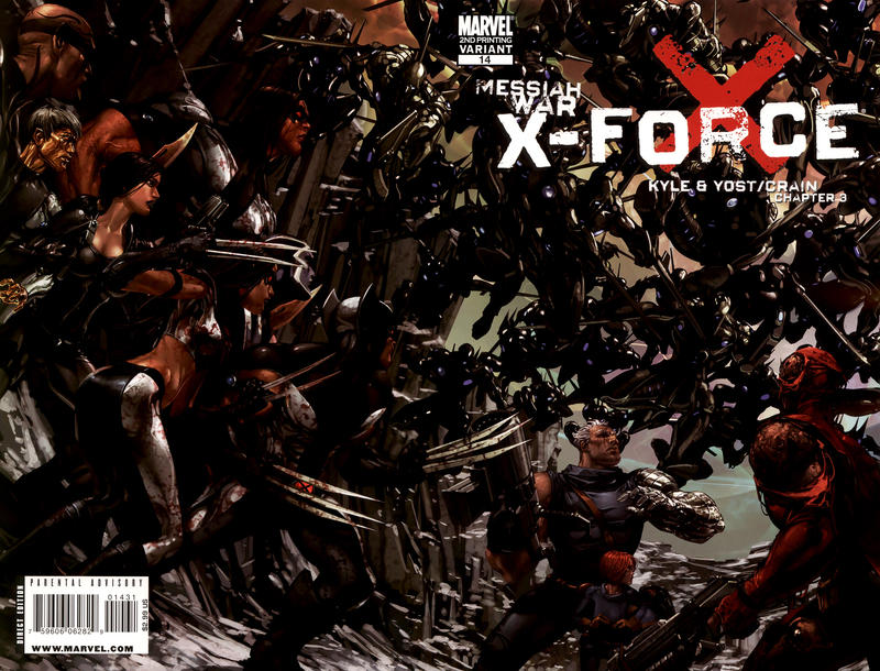 Cover for X-Force (Marvel, 2008 series) #14 [2nd Print Variant]