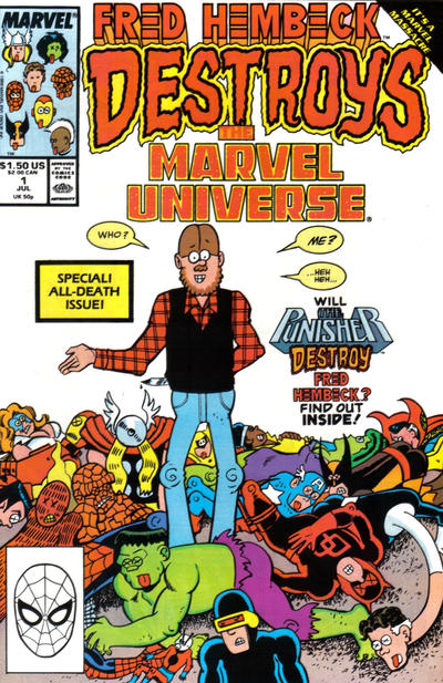 Cover for Fred Hembeck Destroys the Marvel Universe (Marvel, 1989 series) #1 [Direct]