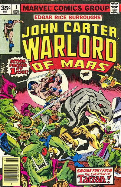Cover for John Carter Warlord of Mars (Marvel, 1977 series) #1 [35¢]