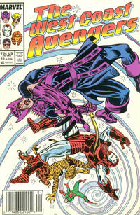 Cover Thumbnail for West Coast Avengers (Marvel, 1985 series) #19 [Newsstand]