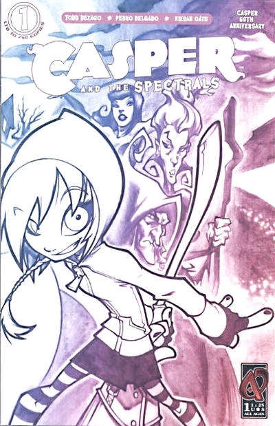 Cover for Casper and the Spectrals (Ardden Entertainment, 2009 series) #1 [Sketch Cover 1:25]