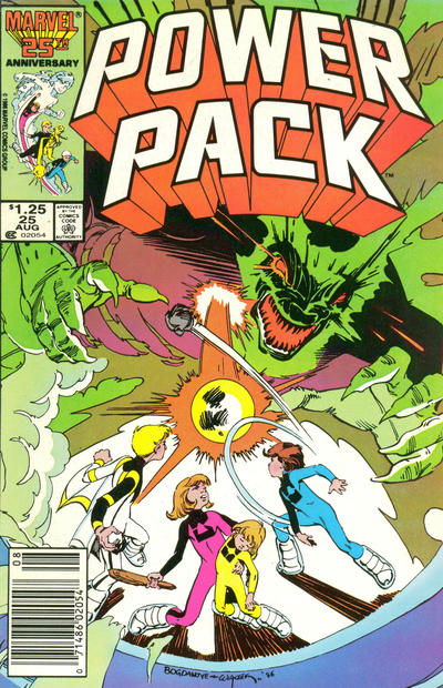 Cover for Power Pack (Marvel, 1984 series) #25 [Newsstand]