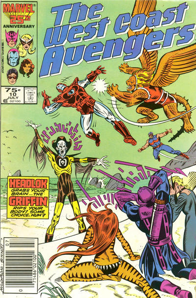 Cover for West Coast Avengers (Marvel, 1985 series) #10 [Newsstand]