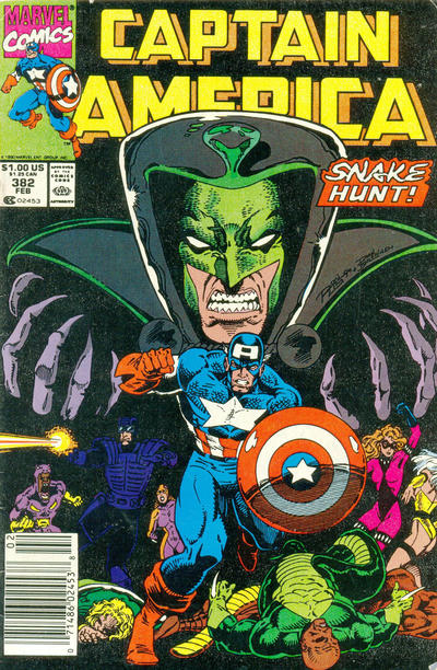 Cover for Captain America (Marvel, 1968 series) #382 [Newsstand]