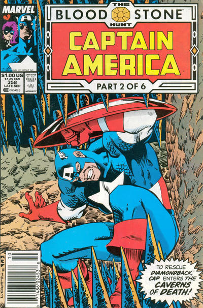 Cover for Captain America (Marvel, 1968 series) #358 [Newsstand]