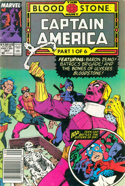 Cover for Captain America (Marvel, 1968 series) #357 [Newsstand]