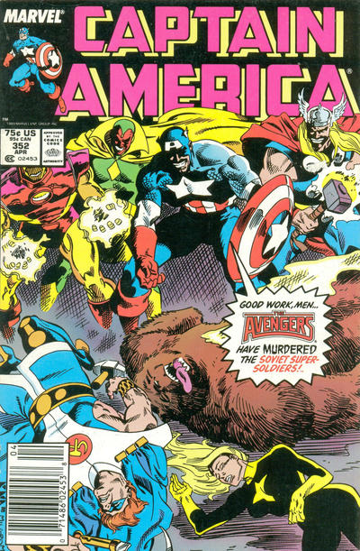 Cover for Captain America (Marvel, 1968 series) #352 [Newsstand]