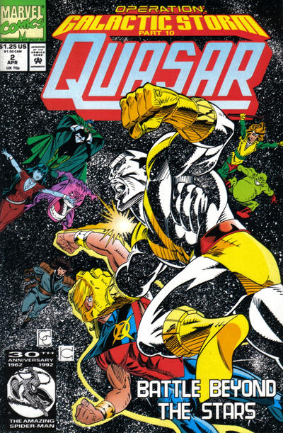 Cover for Quasar (Marvel, 1989 series) #33 [Direct (Number 2)]