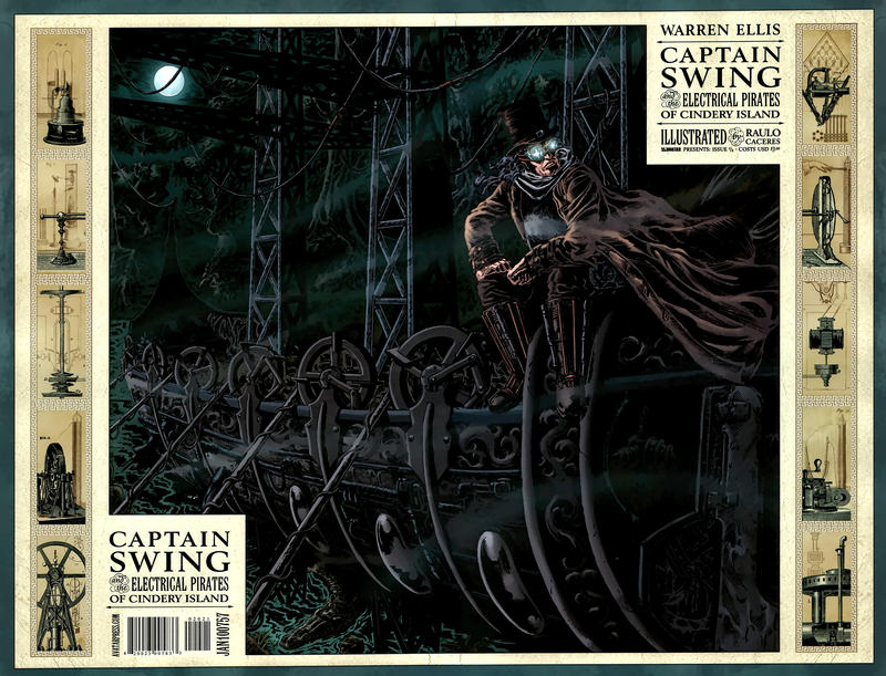 Cover for Captain Swing and the Electrical Pirates of Cindery Island (Avatar Press, 2010 series) #2 [Wraparound Cover]