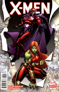 Cover for X-Men (Marvel, 2010 series) #3 [Variant Edition - Magneto & Lyra]
