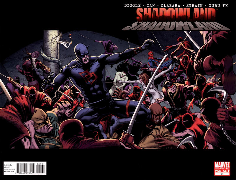 Cover for Shadowland (Marvel, 2010 series) #3 [Second Printing Variant Wraparound Cover]