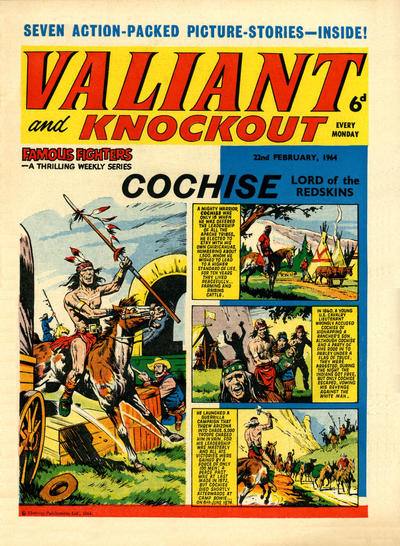 Cover for Valiant and Knockout (IPC, 1963 series) #22 February 1964
