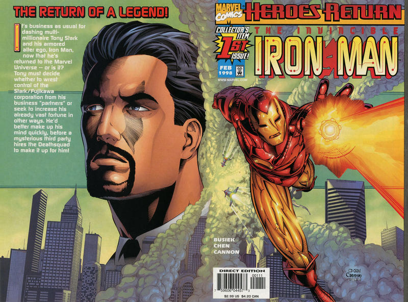 Cover for Iron Man (Marvel, 1998 series) #1 [Direct Edition]