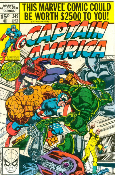 Cover for Captain America (Marvel, 1968 series) #249 [British]