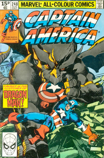 Cover for Captain America (Marvel, 1968 series) #248 [British]