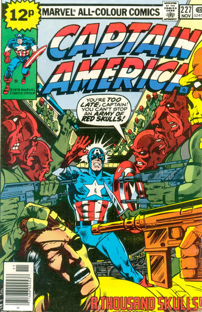 Cover for Captain America (Marvel, 1968 series) #227 [British]
