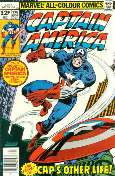 Cover for Captain America (Marvel, 1968 series) #225 [British]