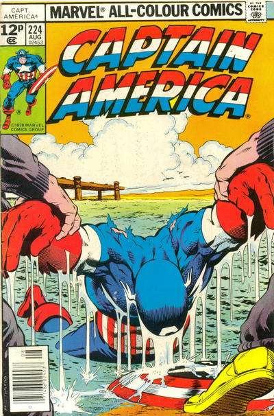 Cover for Captain America (Marvel, 1968 series) #224 [British]