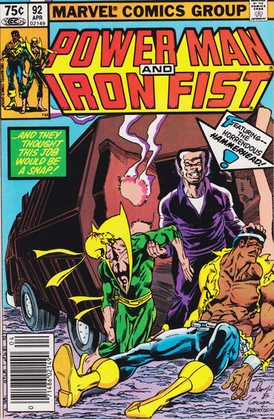 Cover for Power Man and Iron Fist (Marvel, 1981 series) #92 [Newsstand]
