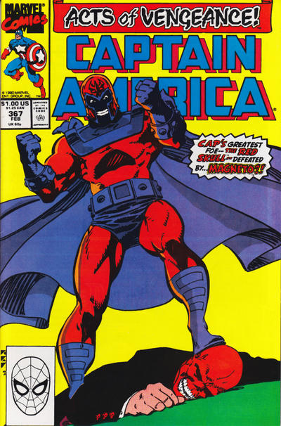 Cover for Captain America (Marvel, 1968 series) #367 [Direct]