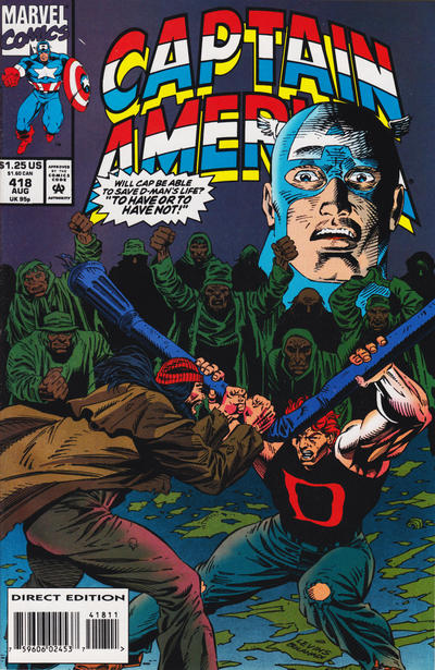 Cover for Captain America (Marvel, 1968 series) #418 [Direct Edition]
