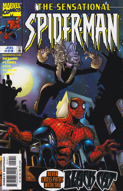 Cover for The Sensational Spider-Man (Marvel, 1996 series) #29 [Direct Edition]