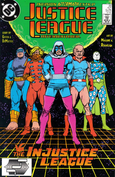 Cover for Justice League International (DC, 1987 series) #23 [Direct]