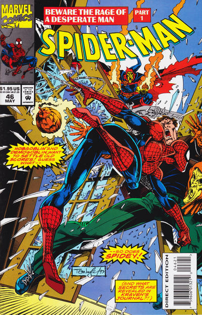 Cover for Spider-Man (Marvel, 1990 series) #46 [Direct Edition - Standard]