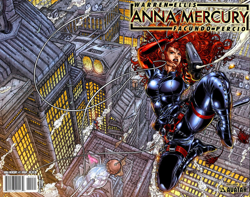 Cover for Anna Mercury (Avatar Press, 2008 series) #1 [Wraparound Juan Jose Ryp]