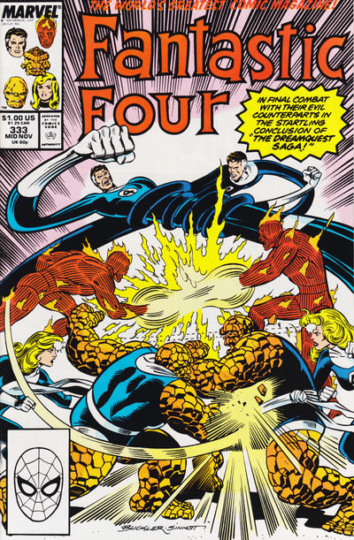 Cover for Fantastic Four (Marvel, 1961 series) #333 [Direct]