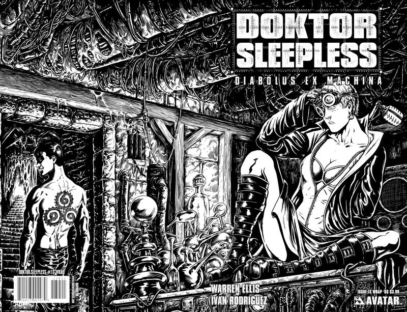 Cover for Doktor Sleepless (Avatar Press, 2007 series) #13 [Wraparound Variant Cover]
