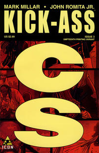 Cover for Kick-Ass (Marvel, 2008 series) #3 [Umpteenth Printing Variant]