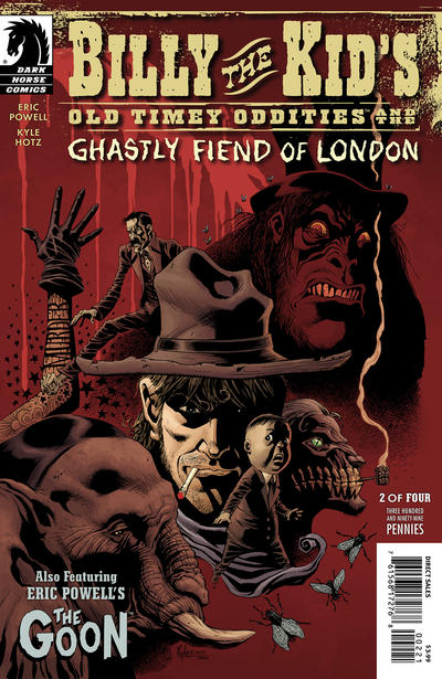Cover for Billy the Kid's Old Timey Oddities and the Ghastly Fiend of London (Dark Horse, 2010 series) #2 [Cover B]