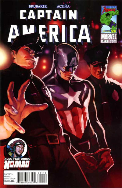 Cover for Captain America (Marvel, 2005 series) #611 [Direct Edition]