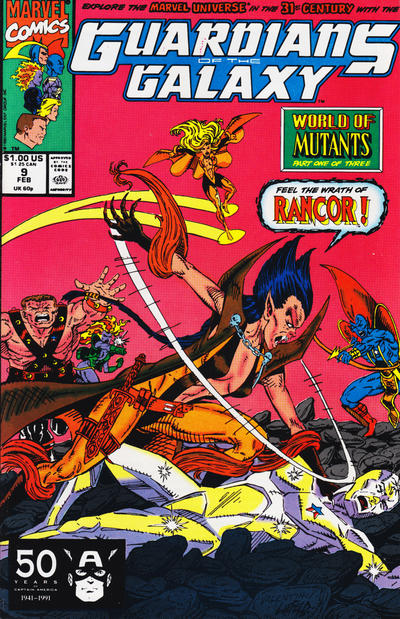 Cover for Guardians of the Galaxy (Marvel, 1990 series) #9 [Direct]