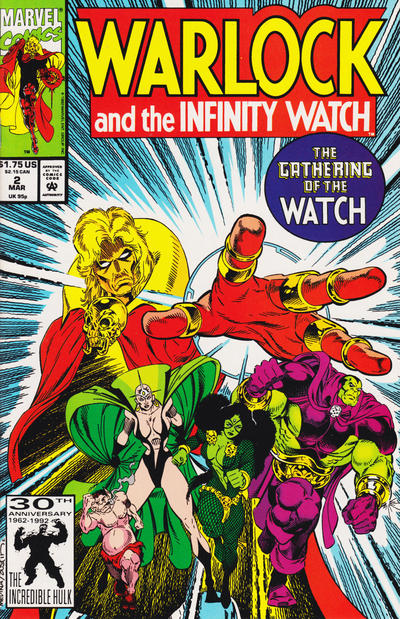 Cover for Warlock and the Infinity Watch (Marvel, 1992 series) #2 [Direct]