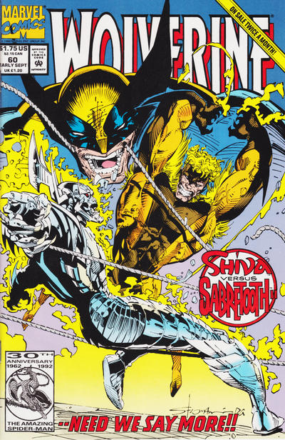 Cover for Wolverine (Marvel, 1988 series) #60 [Direct]