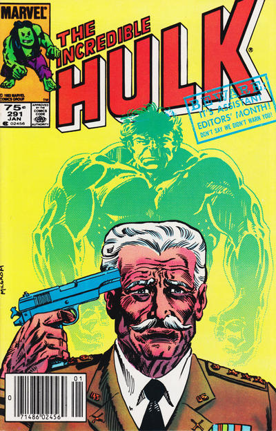 Cover for The Incredible Hulk (Marvel, 1968 series) #291 [Canadian]