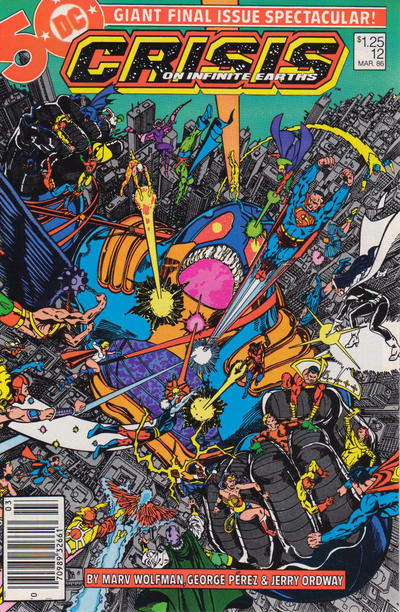 Cover for Crisis on Infinite Earths (DC, 1985 series) #12 [Newsstand]
