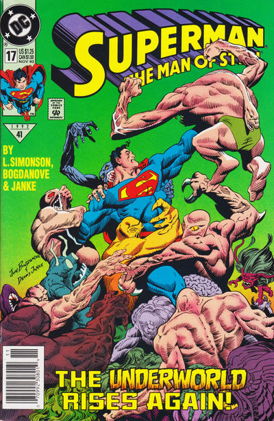 Cover for Superman: The Man of Steel (DC, 1991 series) #17 [Newsstand]