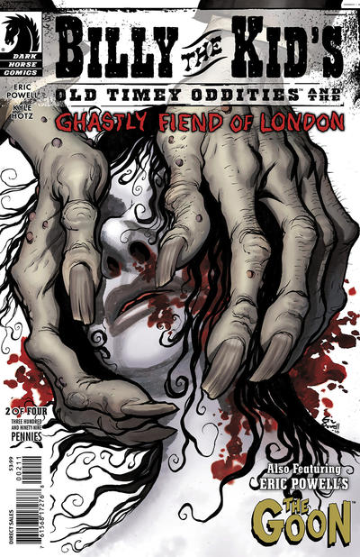 Cover for Billy the Kid's Old Timey Oddities and the Ghastly Fiend of London (Dark Horse, 2010 series) #2 [Cover A]