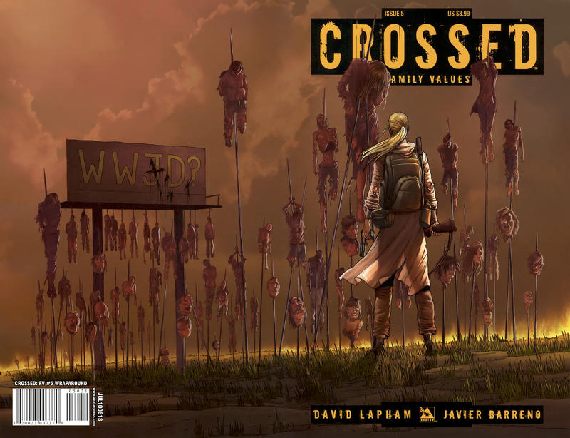 Cover for Crossed Family Values (Avatar Press, 2010 series) #5 [Wraparound Cover - Jacen Burrows]