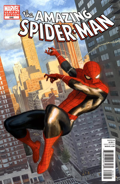 Cover for The Amazing Spider-Man (Marvel, 1999 series) #646 [Variant Edition - Paolo Rivera Cover]